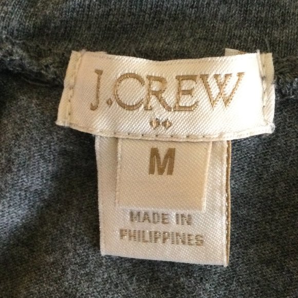 J. Crew Gray/Black Faux Leather Sleeves Medium - Picture 5 of 7